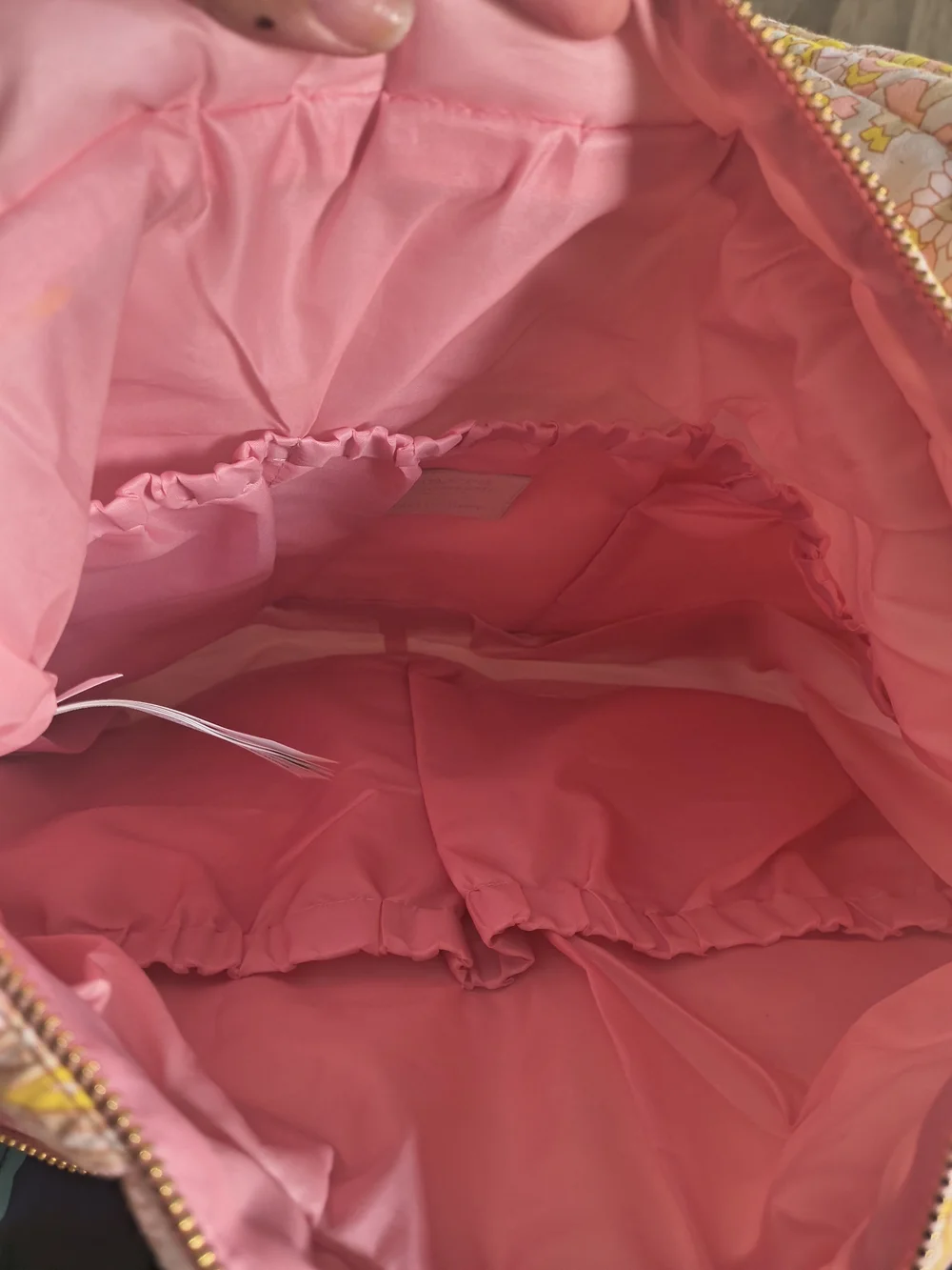 Quilted Pink & Yellow Paisley Shoulder Bag